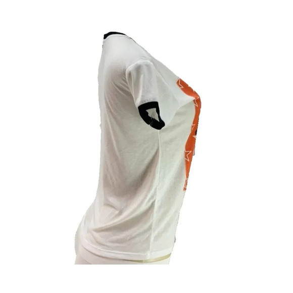 Disney S White Minnie Mouse Red Graphic Black Accent Short Sleeve Ringer Tee - Picture 3 of 6